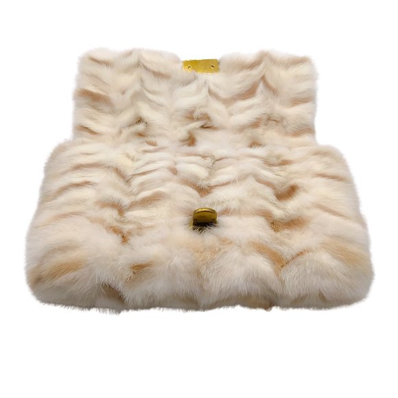 Marc Jacobs Cream Rabbit Fur Clutch - Picture 6 of 10